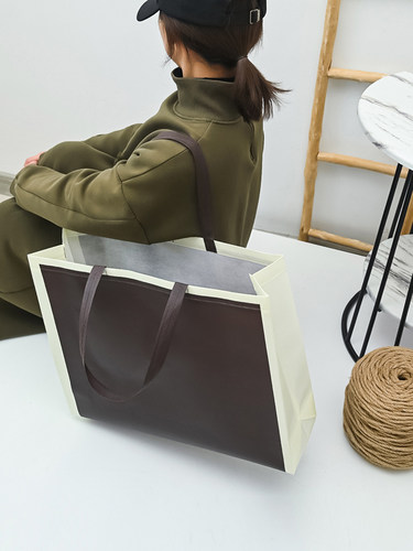 覆膜无纺布袋手提袋定做LOGO高端服装店衣服袋子环保礼品女装袋子 - 图0