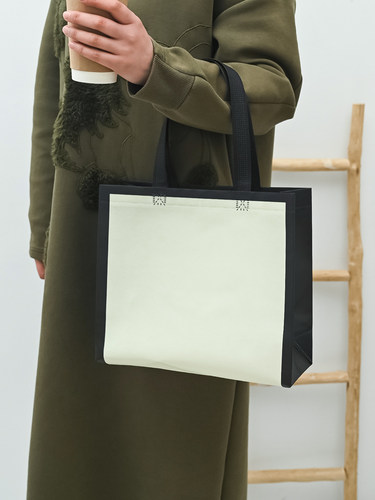 覆膜无纺布袋手提袋定做LOGO高端服装店衣服袋子环保礼品女装袋子 - 图2