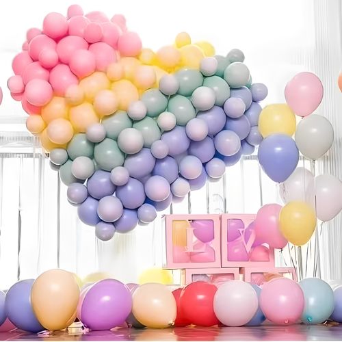 520情人节加厚马卡龙色系乳胶气球结婚礼房装饰布置儿童生日派对 - 图1
