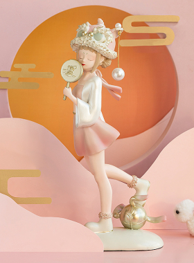 米子家居喜乐少女摆件