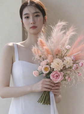 米子家居粉黛仿真花束