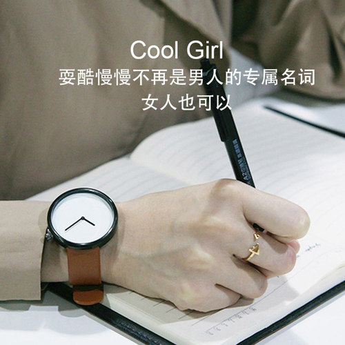 小黑表北欧极简设计手表无概念时尚潮流个性防水简约创意男女手表 - 图2