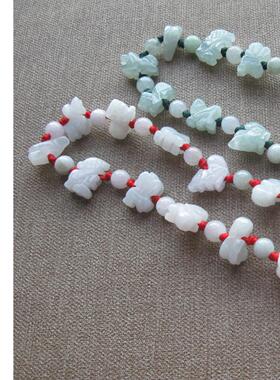 天然翡翠玉石12生肖手链手串脚链男女款A货翡翠玉猪鼠马龙鸡牛狗