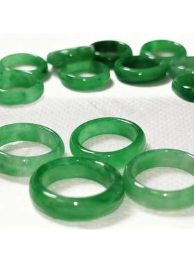 翡翠阳绿帝王绿马来玉戒指手环好运连连吉祥物翠绿饰品