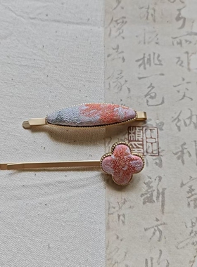 名家陆美英非遗宋锦真丝国风饰品边夹抓夹发绳一字夹手工新中式