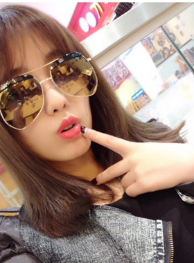 圆脸女士眼睛明星款个性风太阳镜