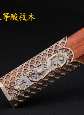 高品质龙泉八面剑花纹钢镇宅礼品