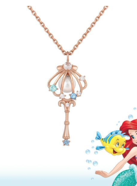 迪士尼公主正品联名款周边银项链