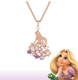 CLUE Rapunzel authentic joint silver necklace earrings