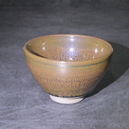 建阳建盏茶杯主人杯油滴原矿原釉铁胎纯手工铁胎鹧鸪斑盏杯茶具 - 图0