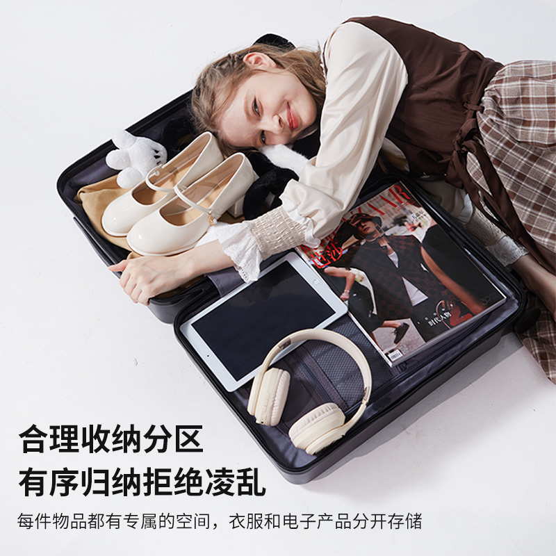 迪士尼2025新款行李箱学生密码旅行箱女轻音万向轮拉杆箱登机箱 - 图1