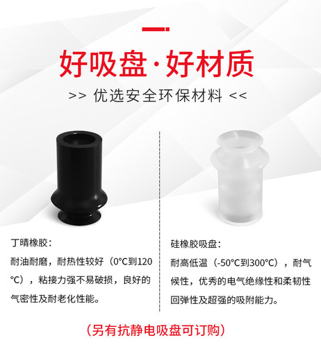 C-PTBN20工业真空吸盘C-PTBS20机械手真空吸盘C-PTBGS20真空吸盘 - 图0