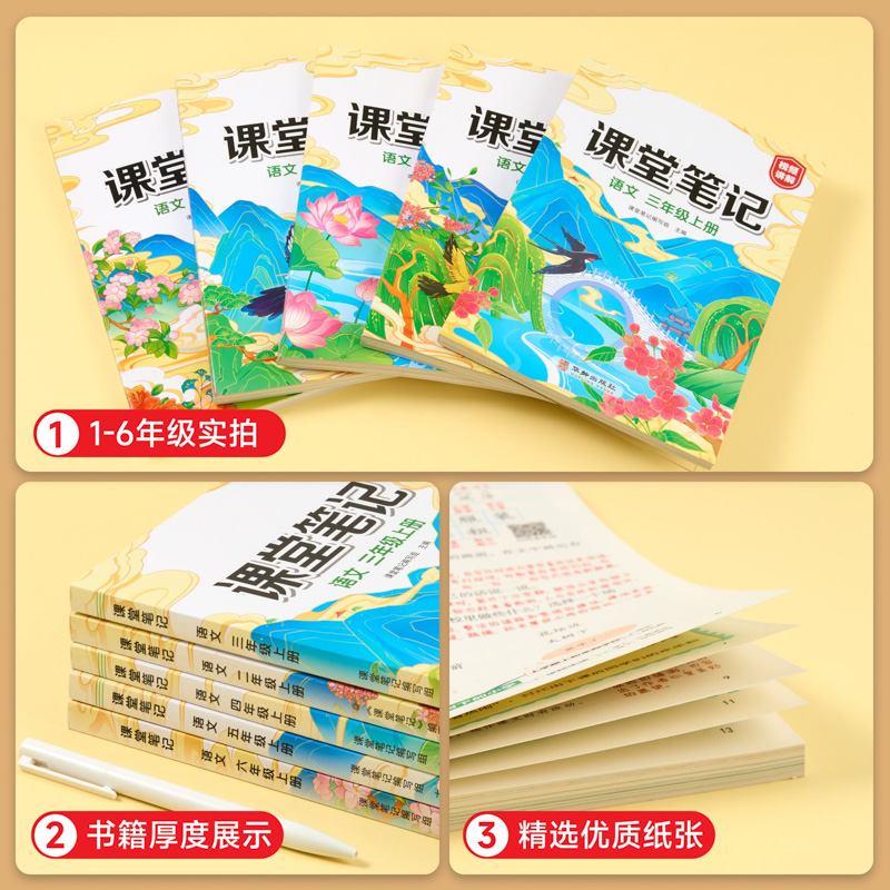 2025小学课堂笔记一二三四五六年级上册下册语文课堂笔记人教部编版上册教材同步练习课本教材解读黄冈学霸笔记随堂笔记复习预习