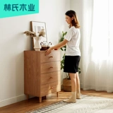 Lin's Wood Industry Modern Simple Nordic -Style Log -Cologencoed Four -Bucket Sainet Hare Maine с выдвижными спальнями на стене S187