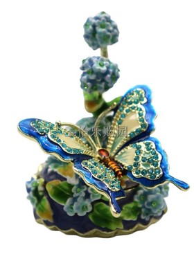 锡金属蝴蝶恋花摆件创意生日礼物