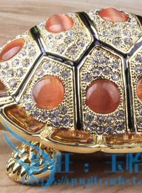 俄罗斯镶钻招财长寿龟金属工艺品