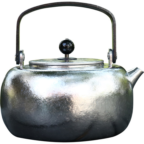 博友制钛纯钛烧水壶旅行版带收纳包露营烧水壶把手可放倒折叠茶壶 - 图3