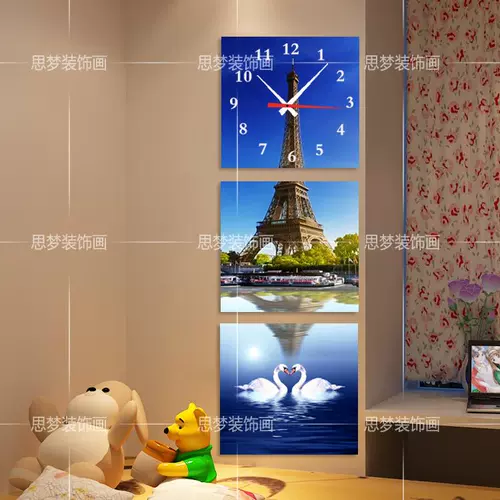 Висящая стеклянная стеклянная гостиная крыльца каркас рисунок висящая картина, вертикальная версия эйфелевой башни украшения росписи рисовать Ice Crystal