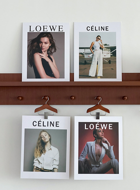 ins风时尚人物杂志卡片拍照道具复古网红装饰品摆件摄影背景布置