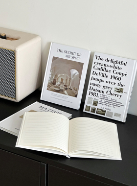 香薰托盘仿真书高级感拍照道具艺术氛围装饰摆件横线笔记本摄影