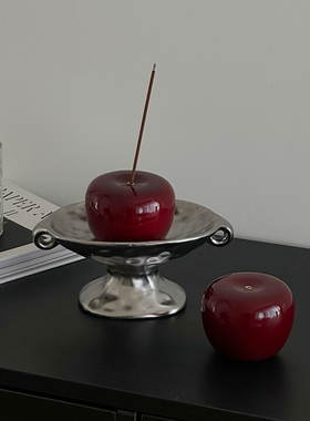 侘寂风装饰摆件高级感桌面苹果香插线香底座解压复古香托新款高级