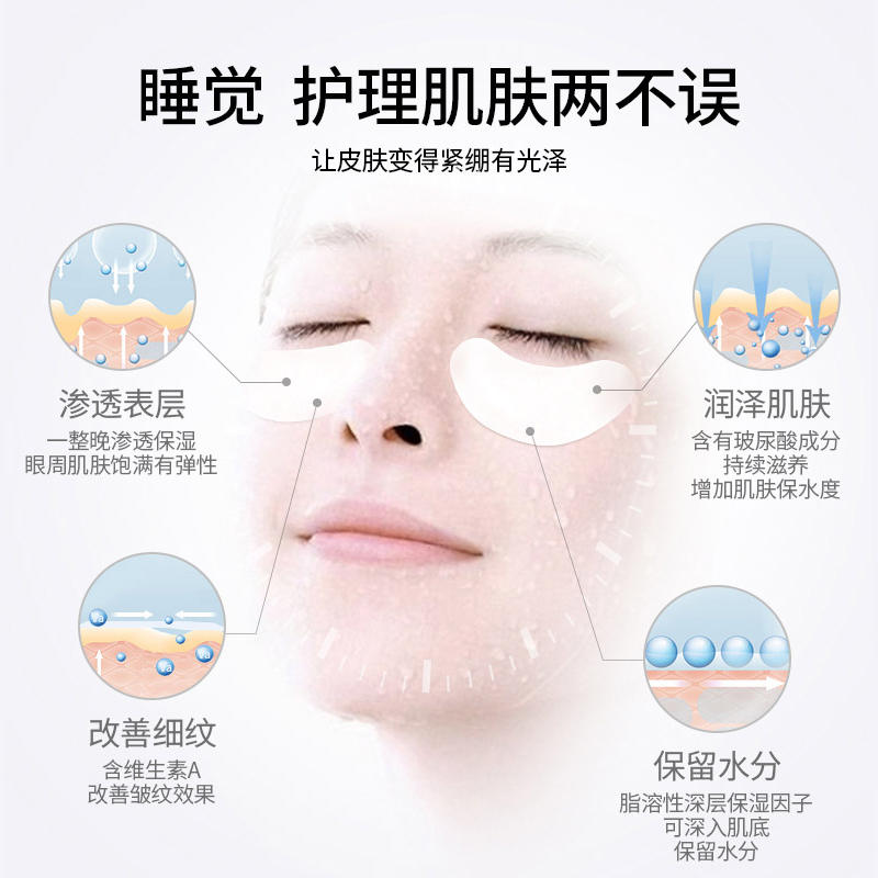 优趣汇官方旗舰店日本森下仁丹夜间修护眼膜贴40片淡化黑眼圈细纹眼袋紧致补水保湿2