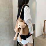 Милая небольшая сумка, летний шоппер, сумка на одно плечо, тканевый мешок, 2020, с медвежатами