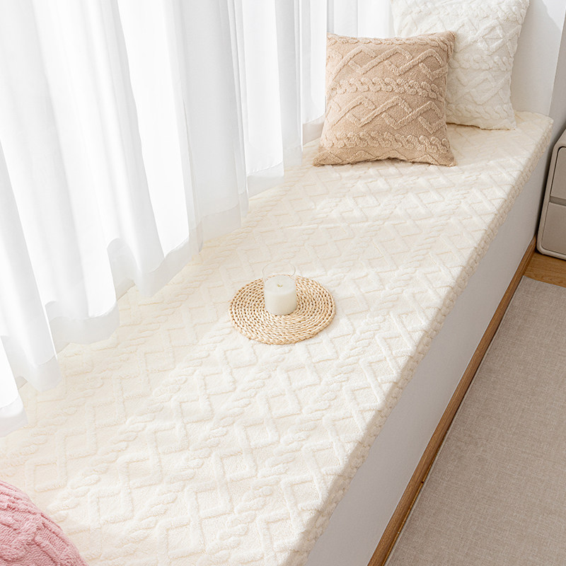 Benzhou plush bay window cushion thickened sponge cushion customization