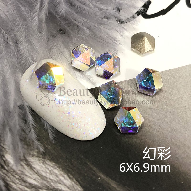 美甲SWAROVSKI施华洛世奇水晶手机DIY堆钻饰品4699六角形尖底钻 - 图1