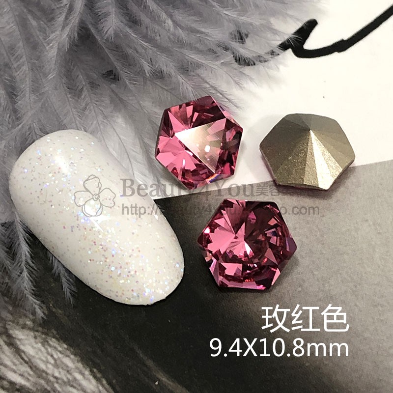 美甲SWAROVSKI施华洛世奇水晶手机DIY堆钻饰品4699六角形尖底钻 - 图2
