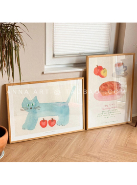 ANNA 韩国设计ins治愈系插画小清新海报 北欧客厅餐厅卧室装饰画