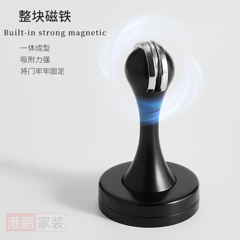 锌合金门吸强磁门碰门挡房门卫生间门后防撞打孔式吸门器磁铁地吸 - 图1