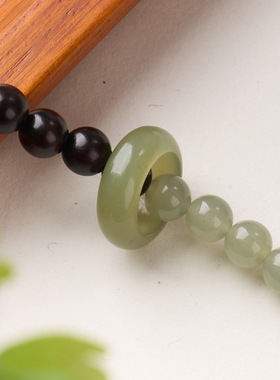 小叶紫檀和田玉水飞砂手链串珠女士朱砂盐源玛瑙文玩佛珠手串