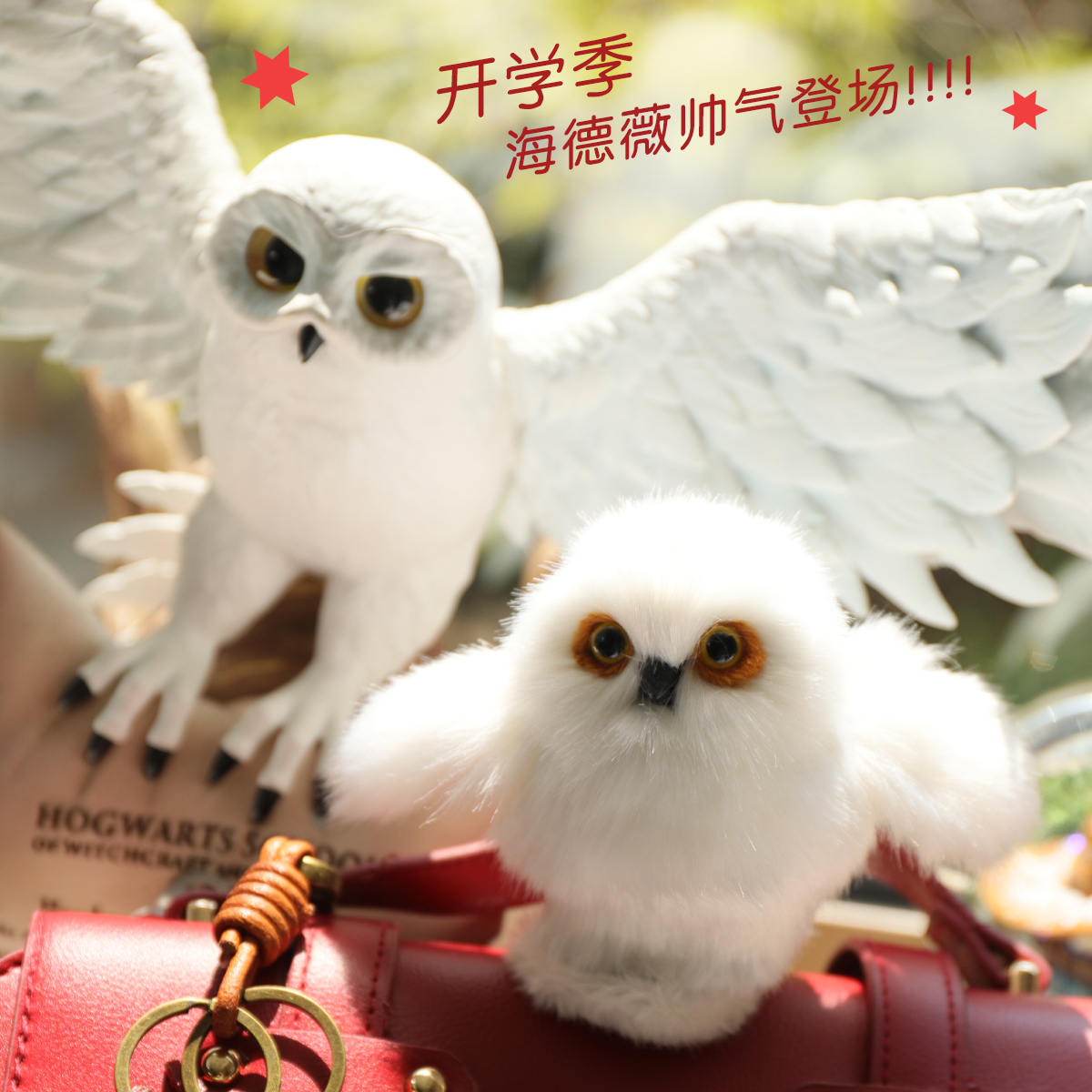 原创站肩膀猫头鹰哈利波特磁吸海德薇毛绒玩具公仔手工送女生礼物 - 图3