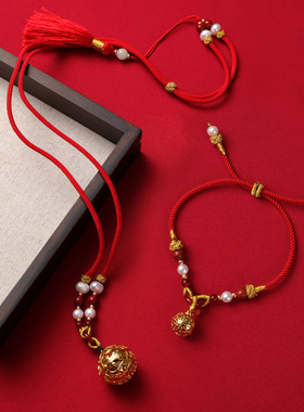 国家宝藏仿唐银鎏金香囊古风项链