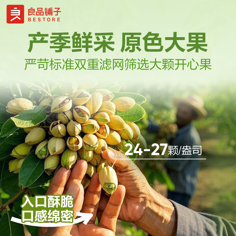 良品铺子罐装美国开心果500g原味无添加每日坚果干果无漂白原色