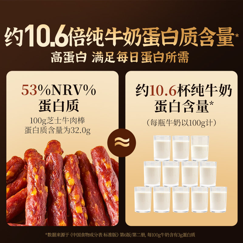 良品铺子牛肉条牛脆条芝士牛肉棒即食