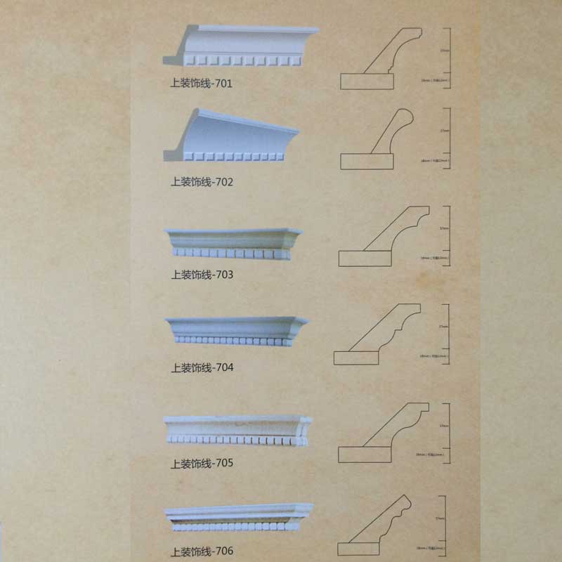 定做欧式pvc吸塑门模压门板衣柜门罗马柱/灯饰线/楣板/上装饰顶线 - 图3