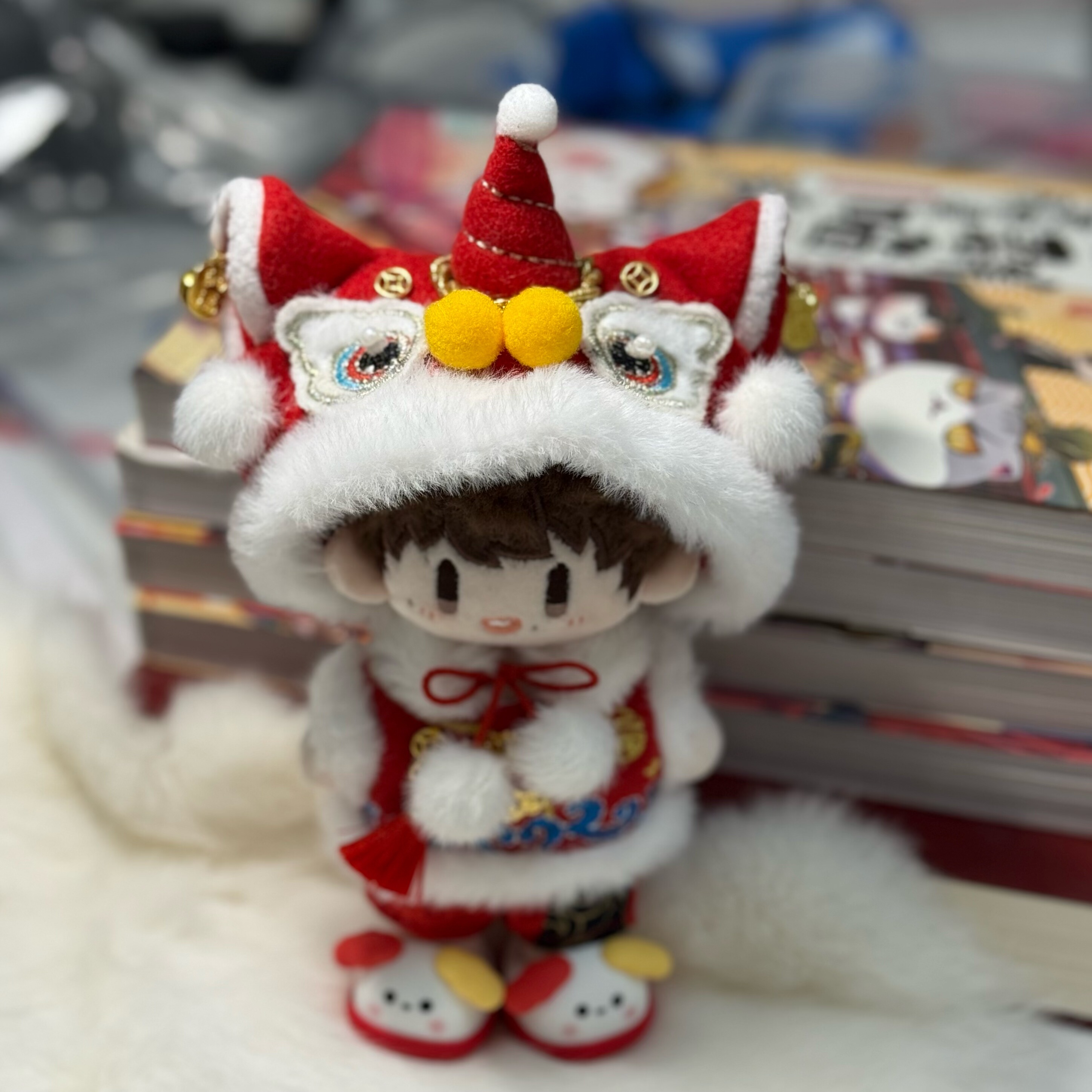 好运来~周深棉花娃娃周可可醒狮10cm15cm拜年服新年娃衣套装衣服,淘宝优惠券,粉丝福利购,淘宝优惠卷