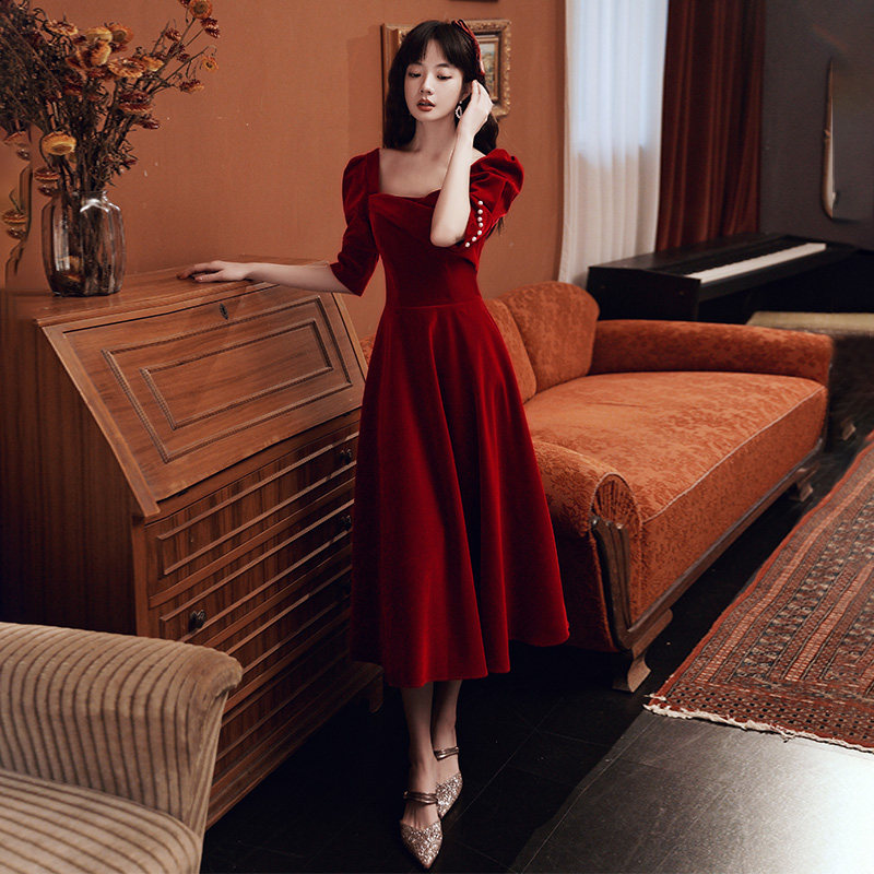 新娘结婚酒红色平时可穿2020敬酒服 花嫁物语礼服/晚装