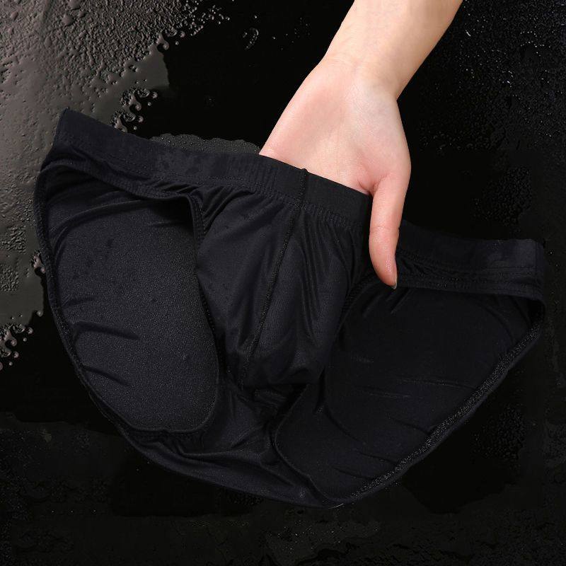 新款男式性感轻薄三角内裤薄款冰丝透明内裤男士加大号弹力短裤头,淘宝优惠券,粉丝福利购,淘宝优惠卷