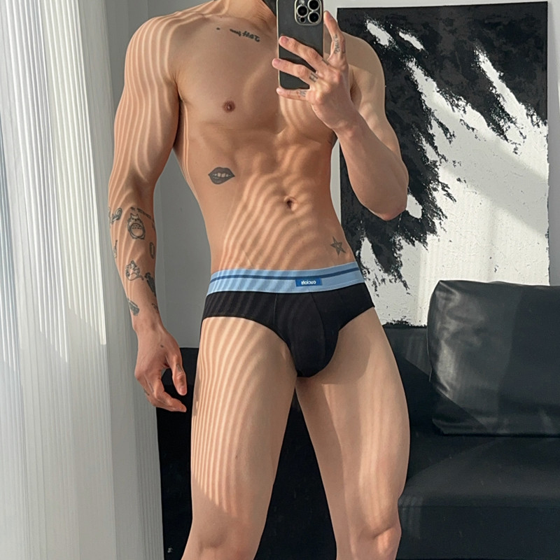 3条装男士三角内裤中低腰螺纹棉舒适性感U凸抑菌透气纯色底裤包邮,淘宝优惠券,粉丝福利购,淘宝优惠卷