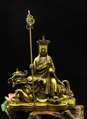 地藏王菩萨佛像纯铜娑婆三圣