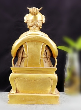 家用摆件黄铜铸造碧霞元君铜佛像