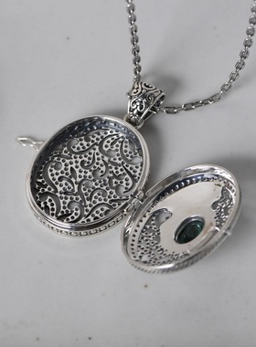 古银铺s925纯银复古香囊香薰泰银