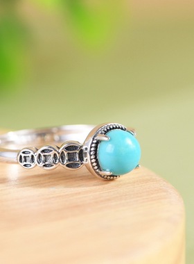 纯银复古小众设计时尚女款银戒指