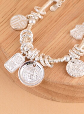 黄财神纯银盘缠手链小众设计女款