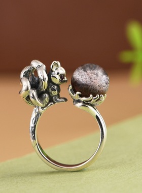 绿幽灵水晶小众设计女款九尾狐狸