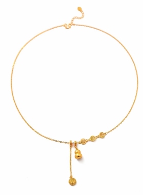 复古立体葫芦吊坠新中式项链百搭