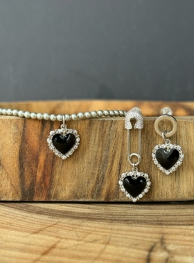 奇幻饰界甜酷爱心珍珠锆石锁骨链